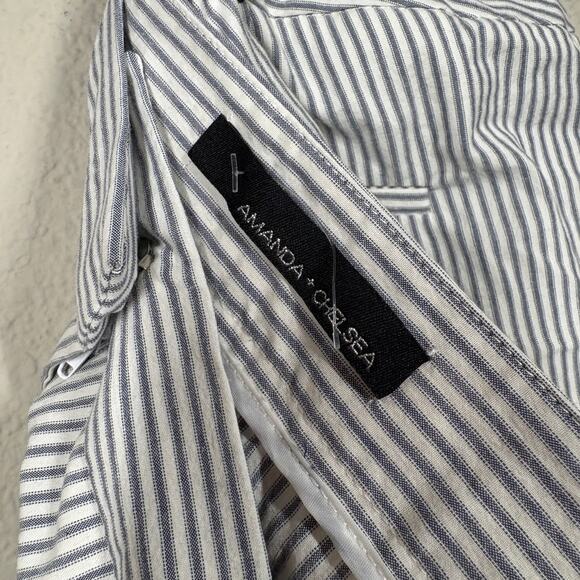 Amanda & Chelsea Plus 18W Contemporary Fit Ankle Pants Low Rise Gray Stripe - Picture 9 of 11